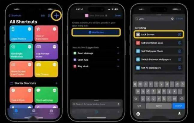 扎赉特苹果14锁屏维修店分享iPhone14升级iOS16.4后如何创建锁屏快捷方式 